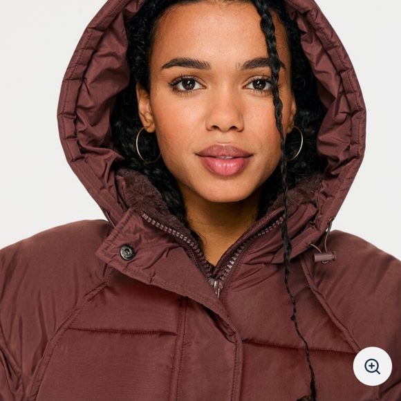 Aeropostale Remixed Down Cropped Puffer Coat Size Large - Picture 4 of 10